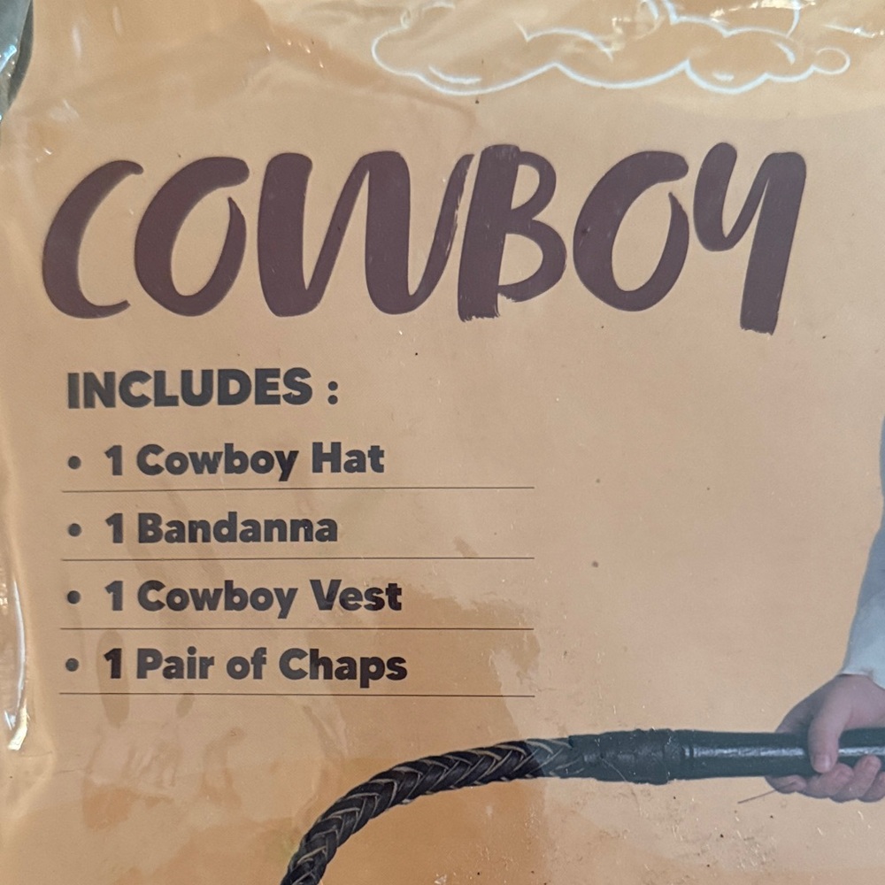 Spooktacular Creations Cowboy Costume for Kids - Black and White (S) - Picture 3 of 5